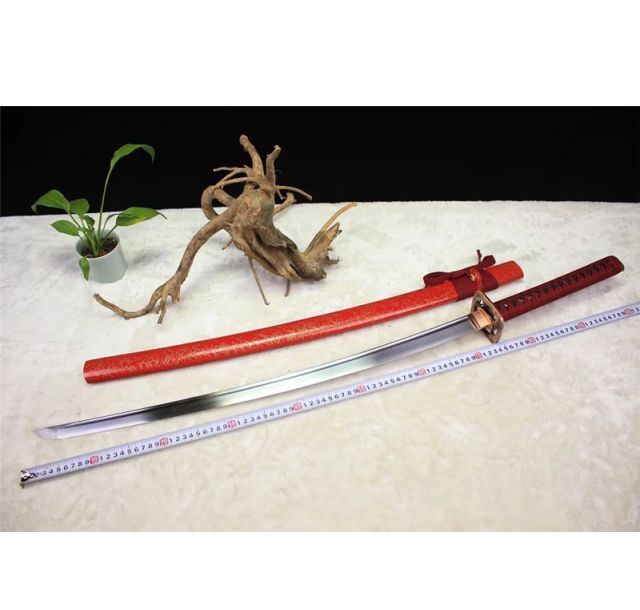 红似火老炮武士刀十二道手工研磨