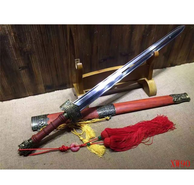 红木高锰钢英雄无名剑