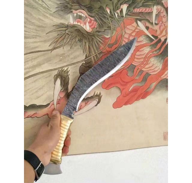 尼泊尔扭转纹狗腿弯刀