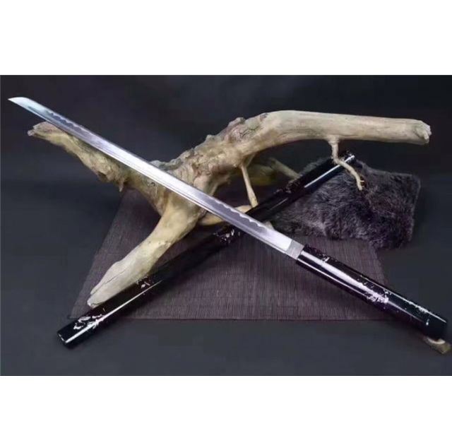 黑武士直刀-26寸黑亮光漆饰银粉