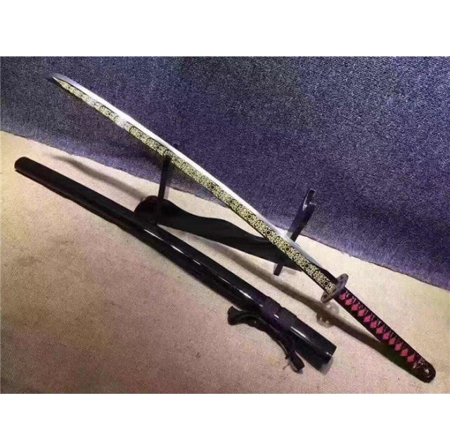 精版高速花黑玉武士刀