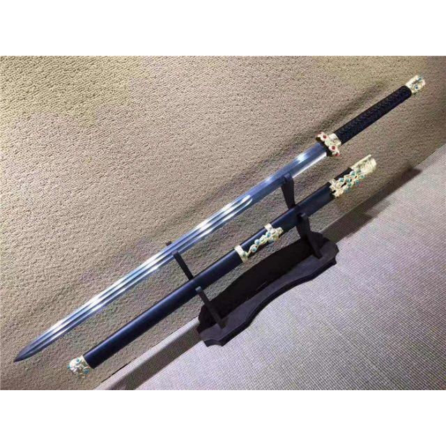 全铜装花纹钢秦剑