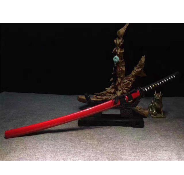 花纹钢发红武士刀--血刃妖刀