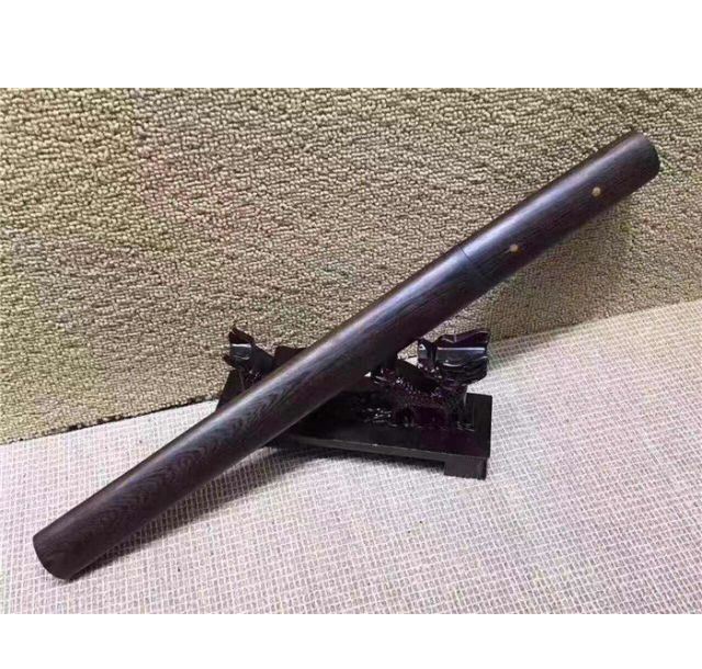 花梨木T10烧刃直款一体唐刀50CM