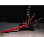 花纹钢发红武士刀--血刃妖刀