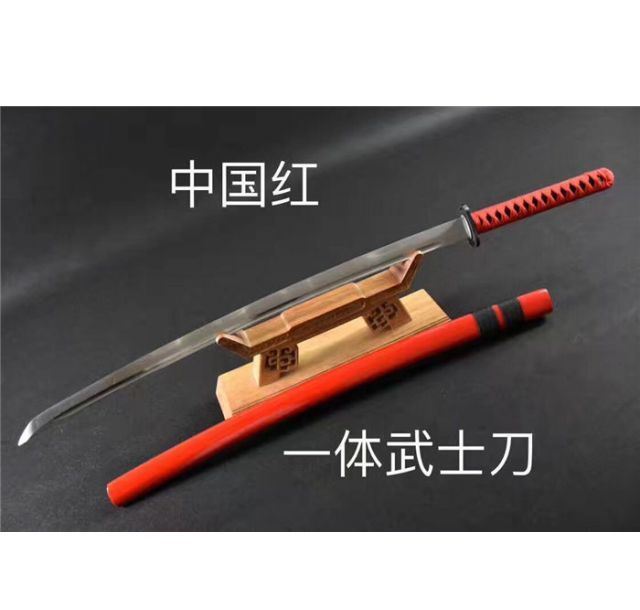 中国红一体武士刀