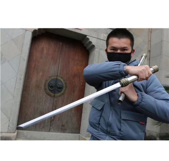 铜装龙环护手棍刀