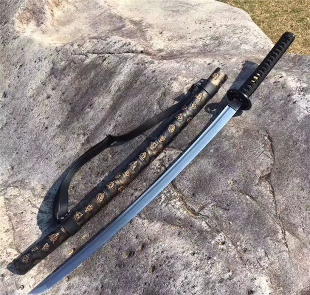 手工版高性能弹簧钢黑豹武士刀